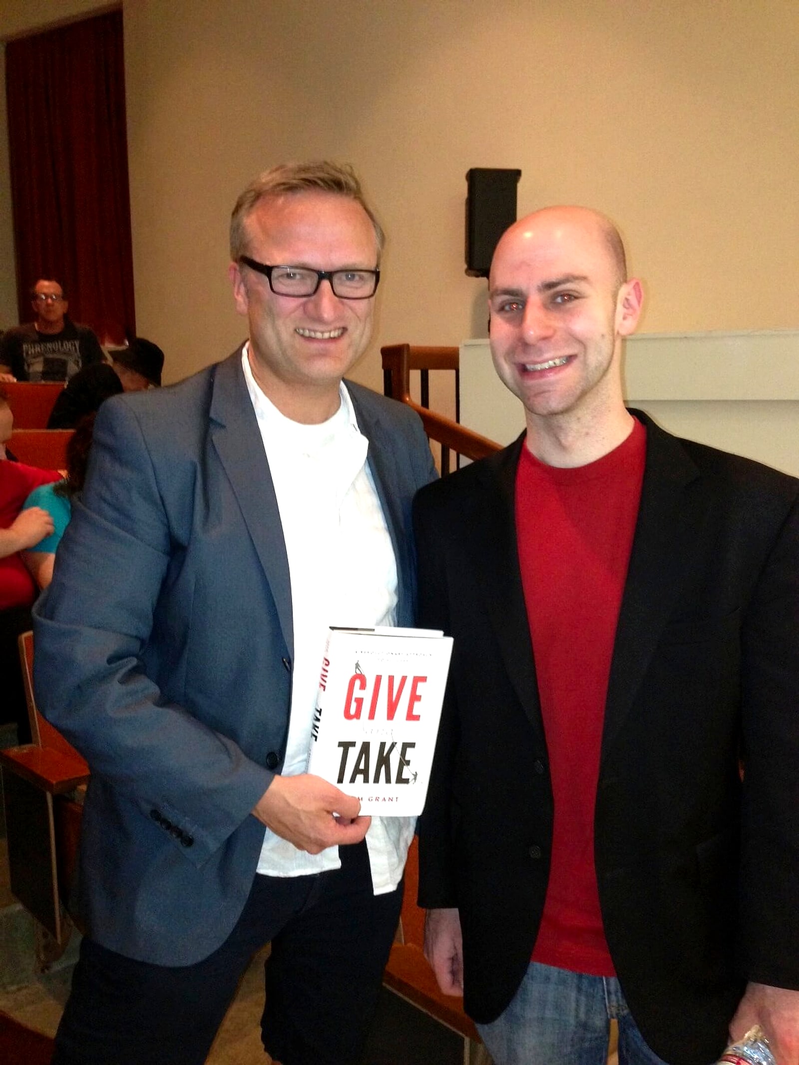 Niklas with Adam Grant, holding Give and Take