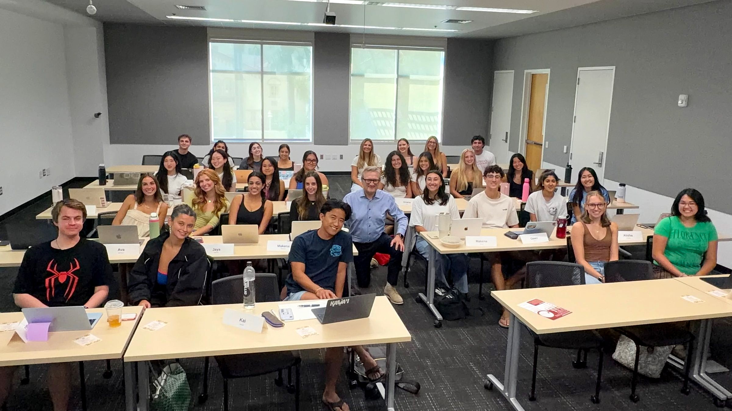 Niklas with his Fall 2026 Influencer & Social Media Marketing class, section 1