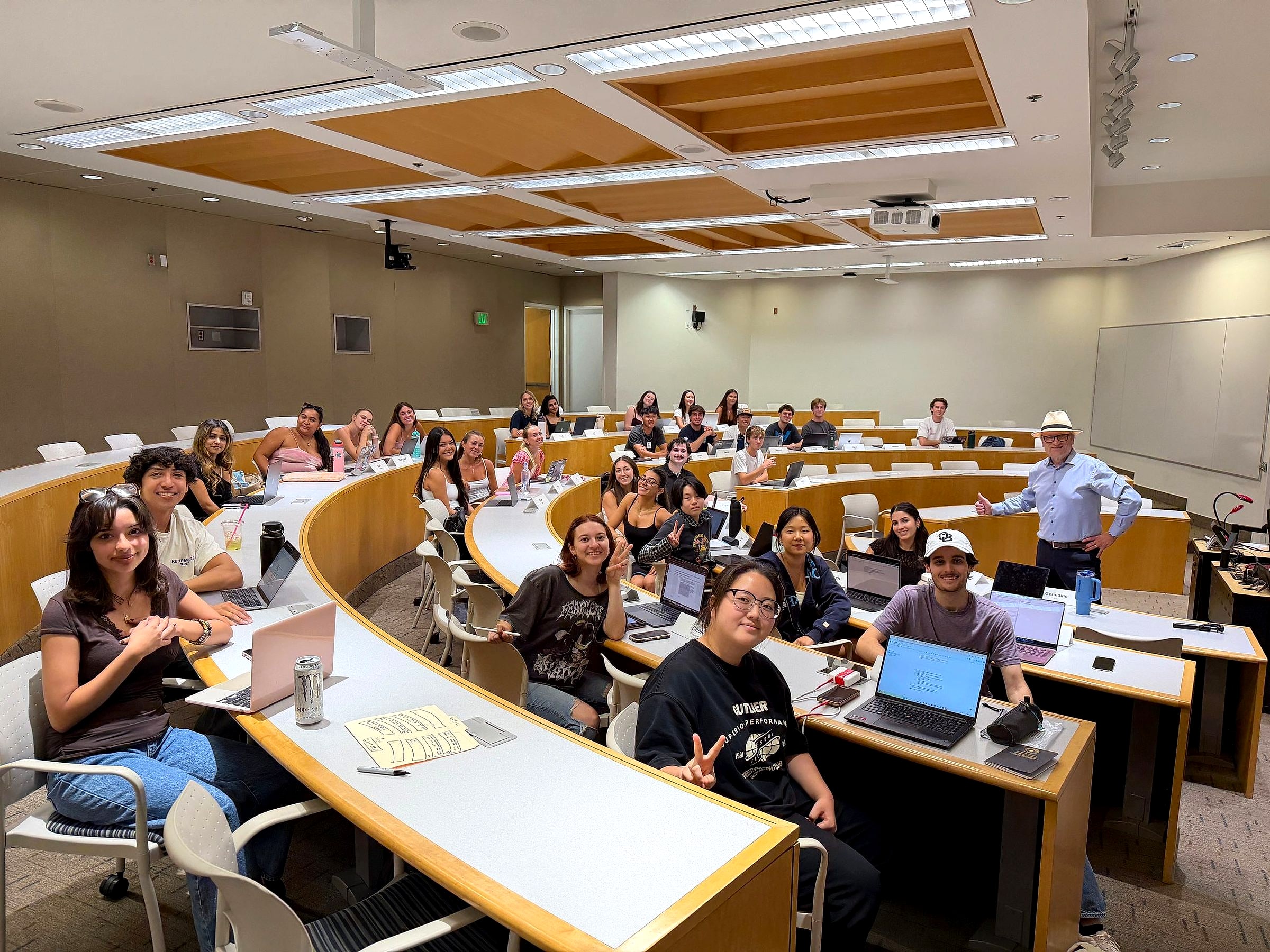 Fall 2026 class, section 2, in a tiered lecture room