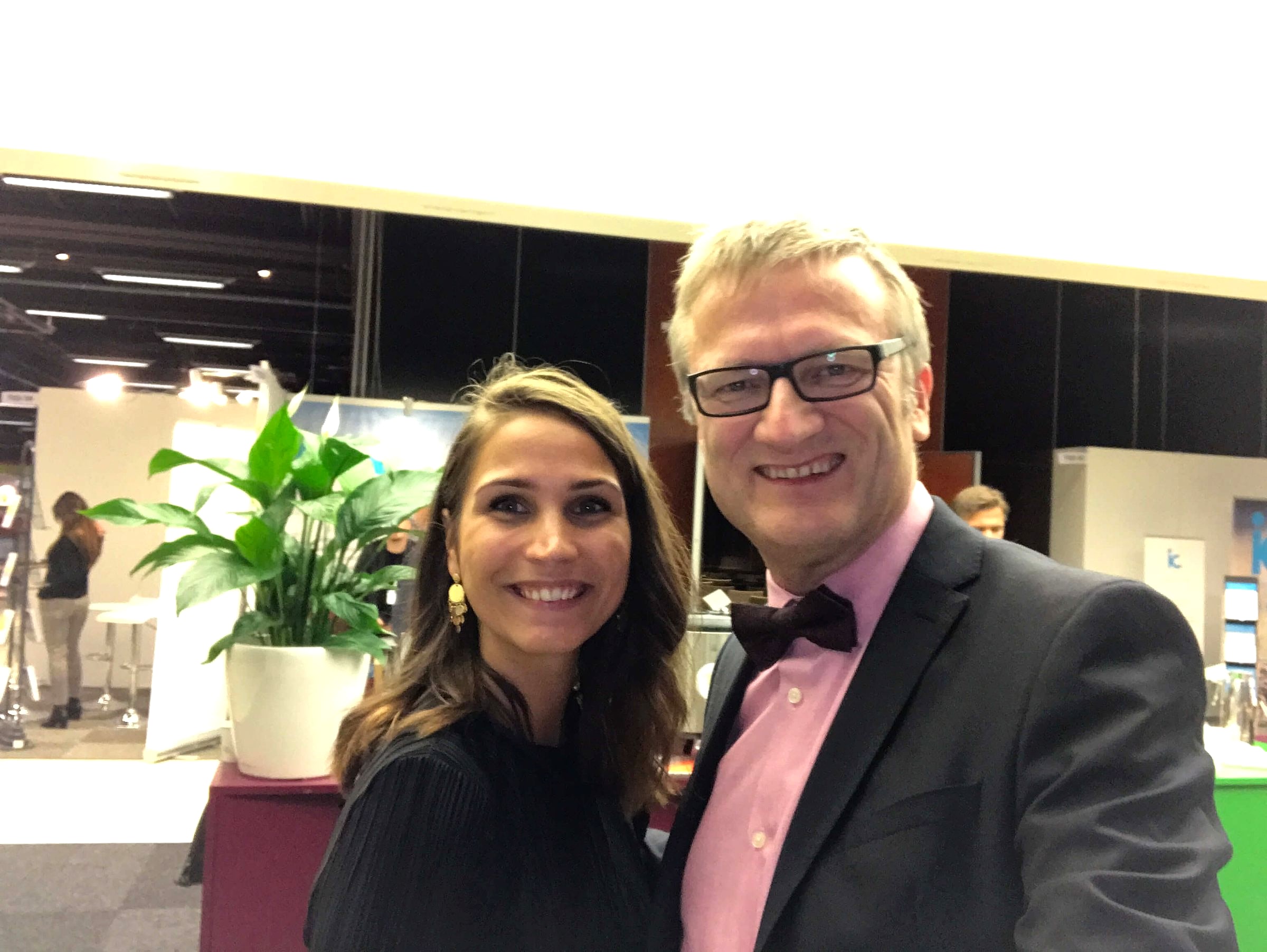 Niklas with an attendee, Isabella Ljungdahl, at Publikom